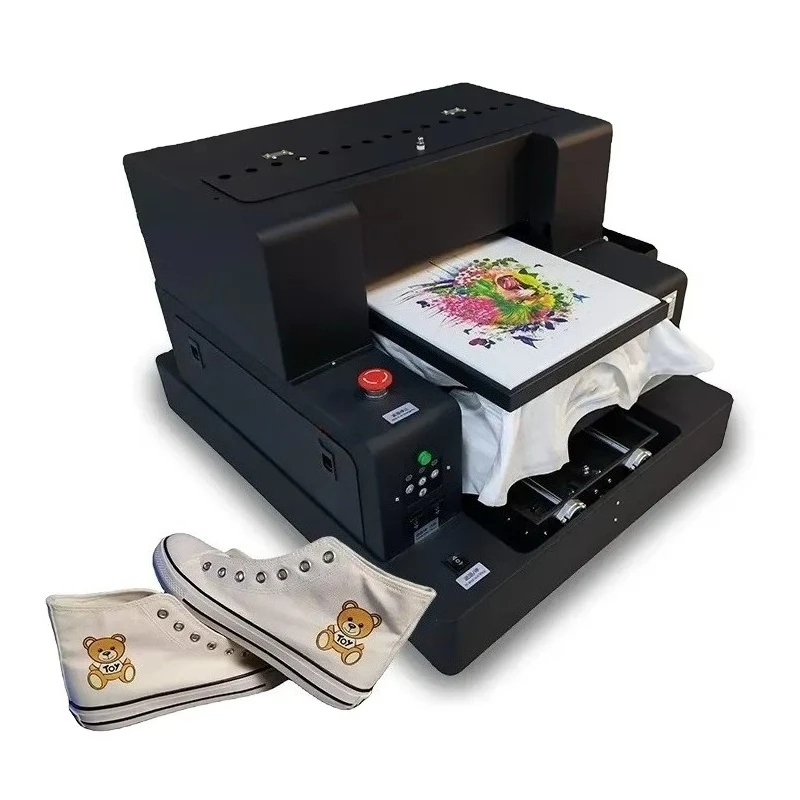 High Quality New DTG A3 A4 Digital Inkjet Printing Machine XP600 Print Head 4800 DPI 1 Year Warranty for Garment Fabric