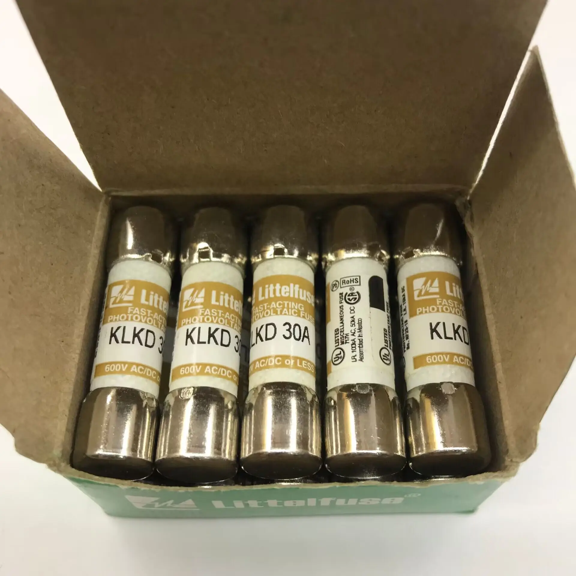 New Original Littelfuse Fuse KLKD 1A~30A KLKD 2A KLKD10A KLKD12A KLKD15A KLKD 20A KLKD25A KLKD 30A 600V 10*38mm Fast Acting FUSE