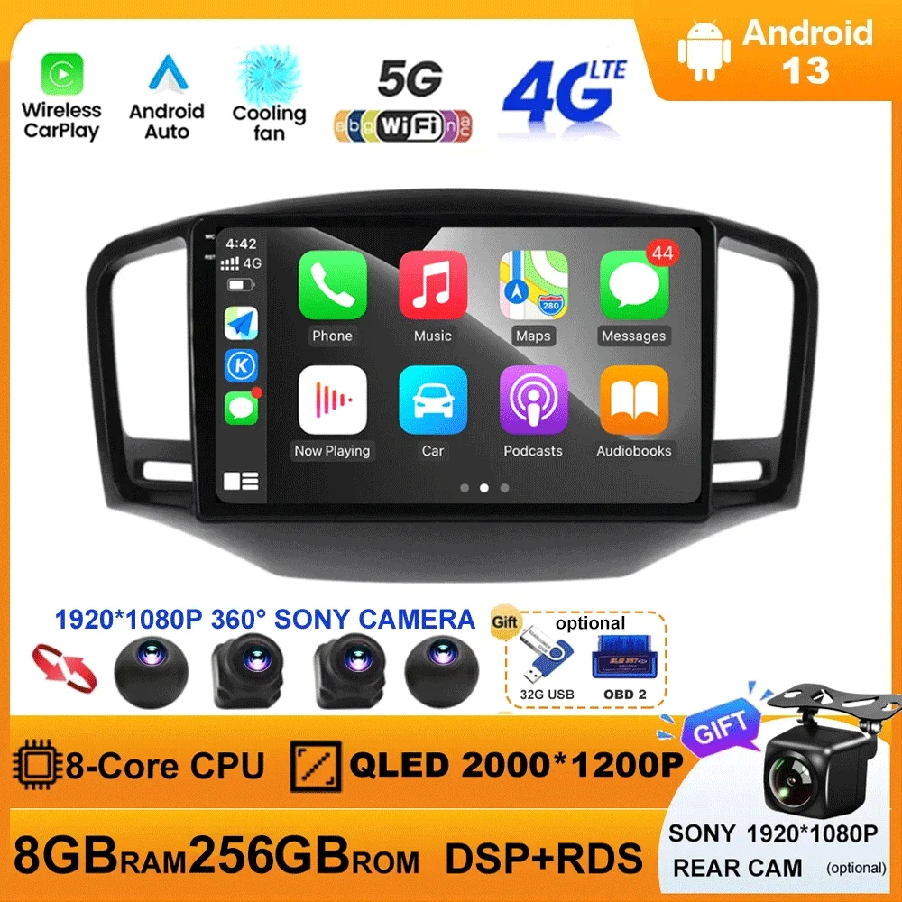 

Android13For Roewe350 2010-2016 MG(350) 2010-2012 Car Multimedia Radio GPS CarPlay 360 Panoramic Voice Control 4G WiFi Head Unit