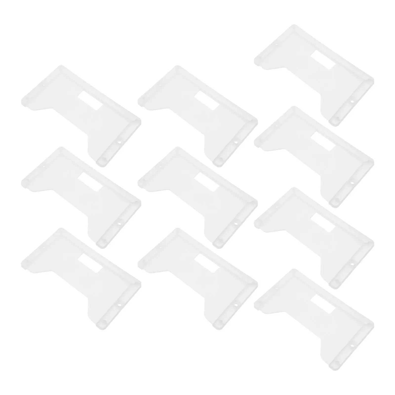 10Pcs Clear Plastic Hospital Bed Card Holders Wall Mount Label Sleeve Patient Id Display Waterproof Stain Resistant Nursing Home