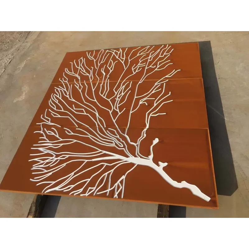 Weather-resistant Rose Gold Steel Plate (Q235NH) BS Standard Landscape Walls/garden/outdoor Landscaping Hollow-carved