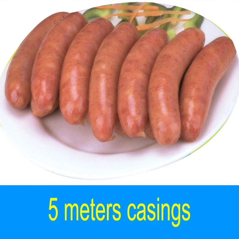 New 5 Meters Casings for Sausage,Wide:40mm,Salami,Meat Poultry Tools BBQ Hot Dog Tools Sausage Packaging Tools Inedible Casings