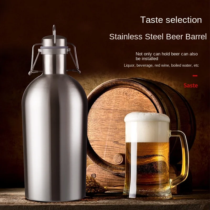 Big Capacity1/2L Premium Stainless Steel Bottle Homebrew Beer Growler Secure Swing Growler Cerveja Top for Outdoor