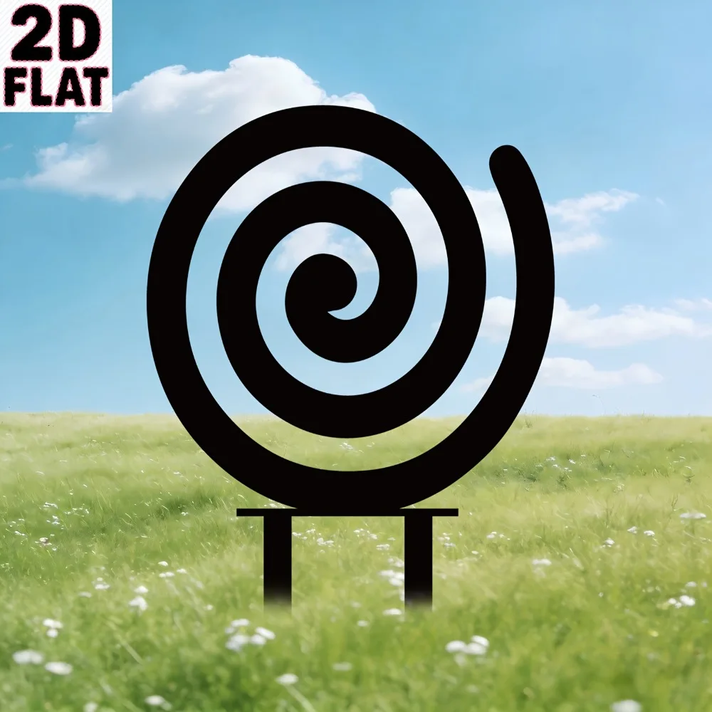 CIFBUY 2D Iron Wall Art Spiral Garden Stake Sculpture Meticulously Crafted Housewarming New Homeowner Decor
