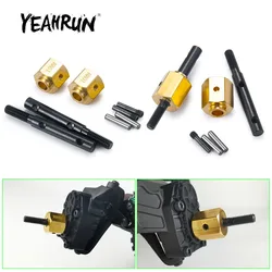 YEAHRUN Portal Axle Drive Gear Shaft + Wheel Hub Extended Adapter for Axial SCX10 III Gladiator Wrangler Base Camp 1/10 RC Car