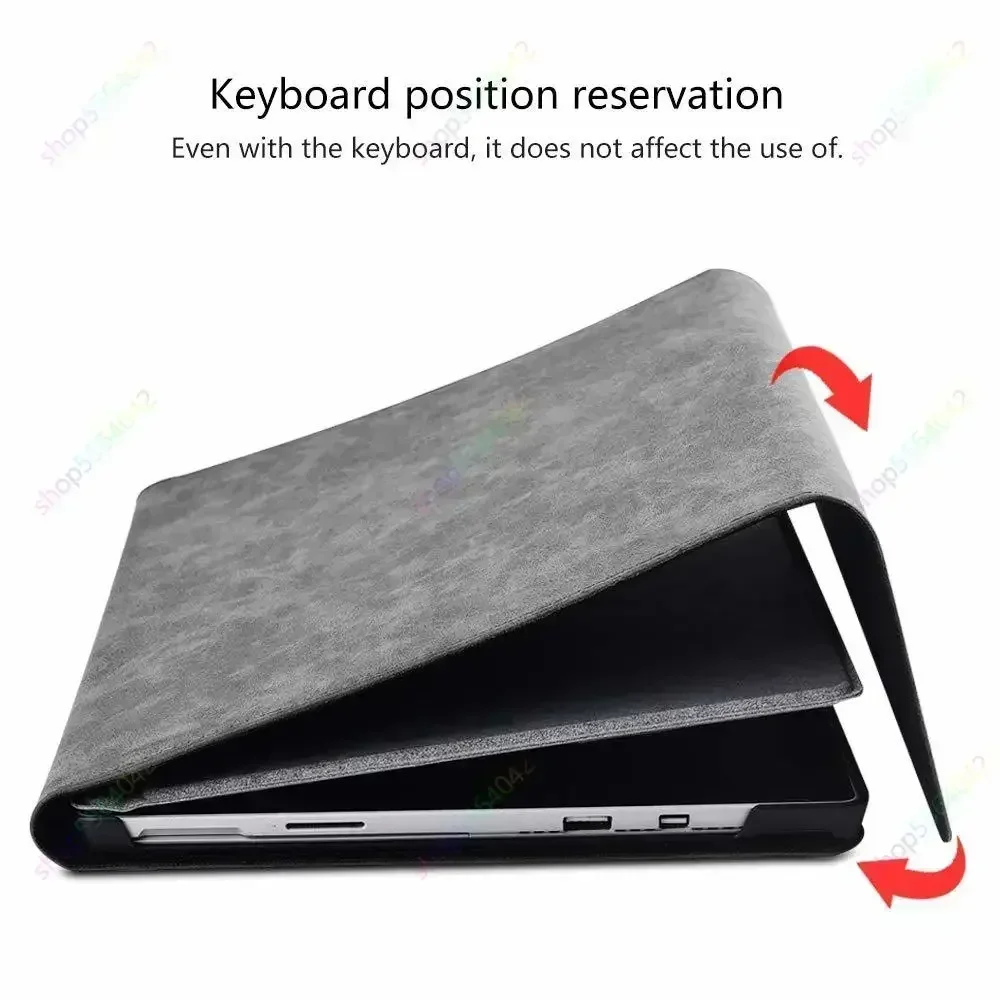 เคสคีย์บอร์ดสำหรับ Microsoft Surface Pro 9 8X13นิ้วเคสแท็บเล็ตหนัง PU สำหรับ Surface Pro 7 7plus 6 5 4 12.3 ''Go 4 3