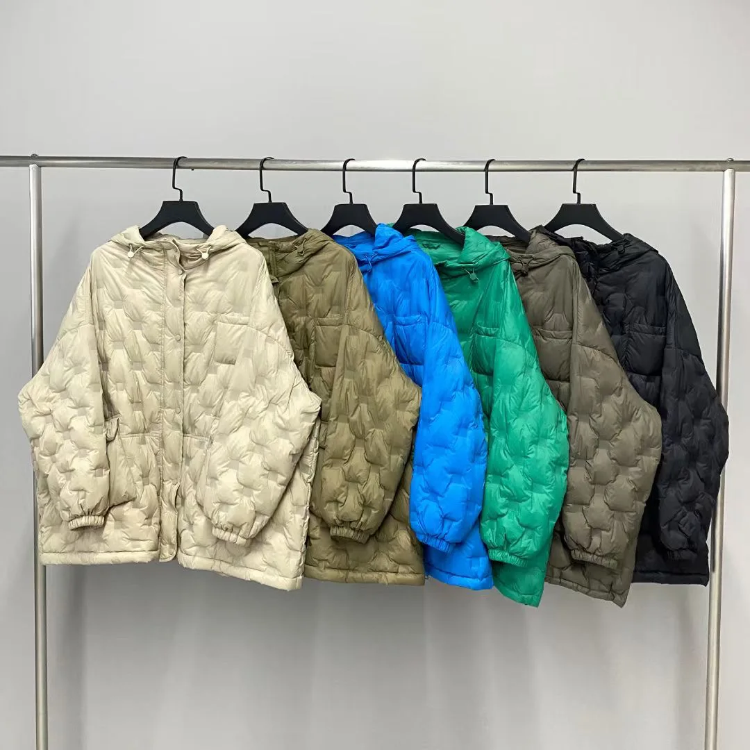 

2200, осенне-зимняя куртка-пуховик с капюшоном, женская однотонная куртка на белом утином пуху, американская модная свободная теплая верхняя одежда большого размера
