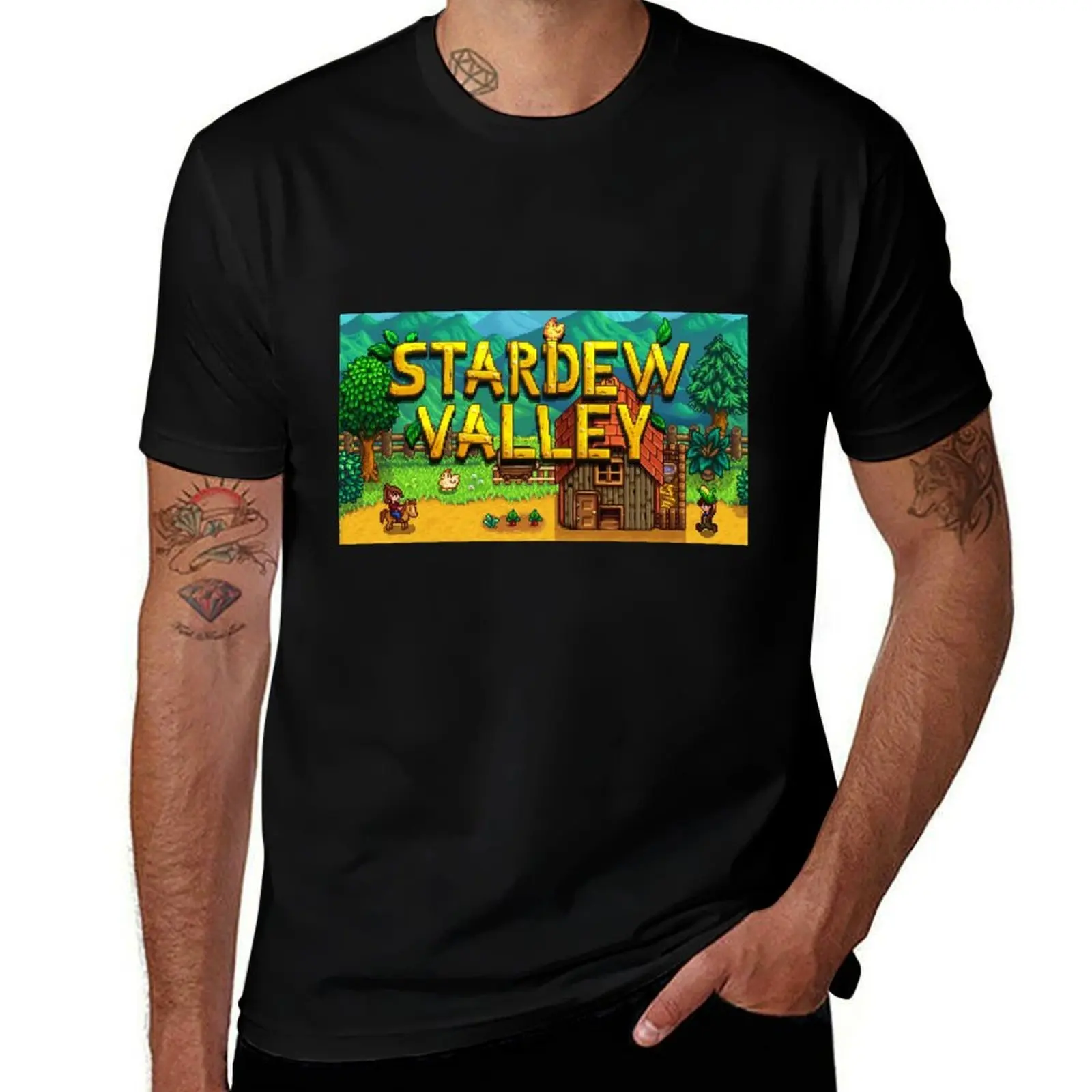 

Stardew Valley Intro T-Shirt Work Wear Short Sleeve T-Shirt