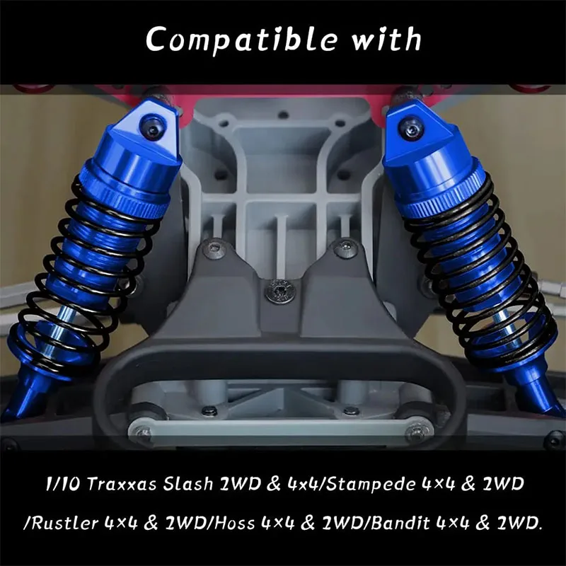 Full Metal Front And Rear Shock Absorber For Traxxas Slash 4X4 VXL 2WD Rustler Stampede Hoss 1/10 RC Car Upgrades Parts