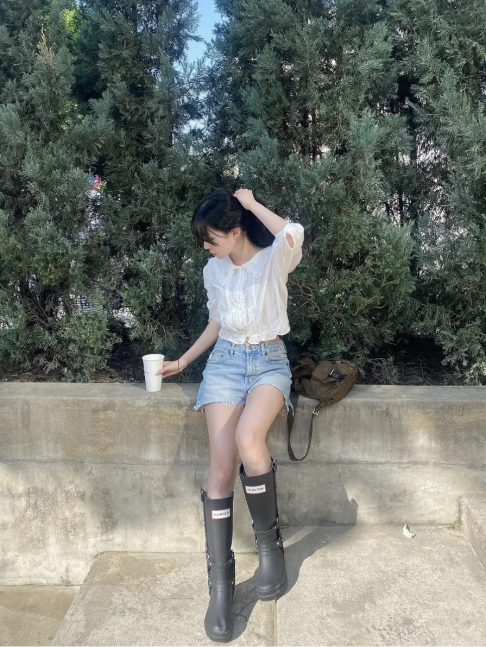 

Thebarnnet 2024 New Style Women's Shirt Short Five-Quarter Sleeve Turn-down Collar Single Button Eight Milk Leaf Cotton ...