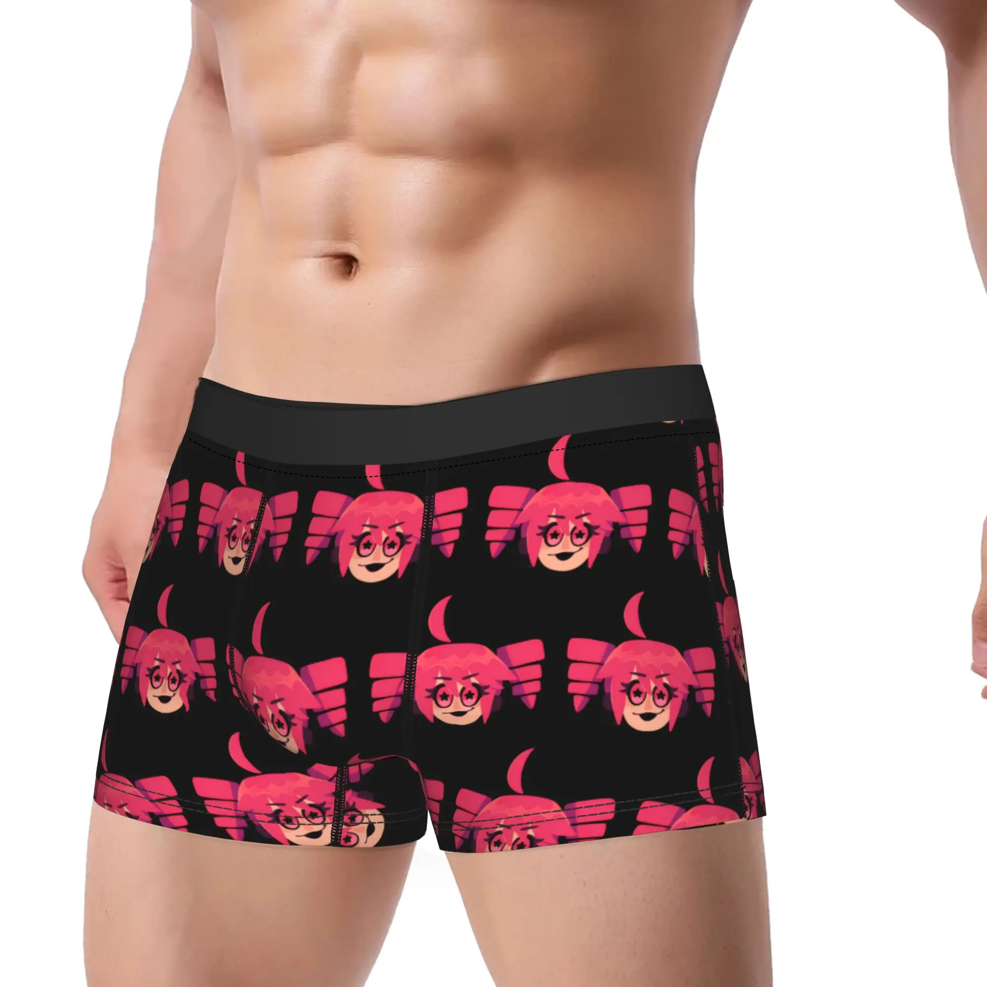 Stylized Kasane Teto Star Eyes Underwear  Comfortable Panties Pattern Boxer Brief For Men 3D Pouch Plus Size Boxer Shorts