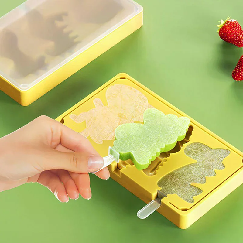 Reusable Ice Cream Sticks Silicone Popsicle Sticks Creamsicle Cakesicle Cake Candy Sticks Ice Lollies Ice Ball Molds 6Pcs