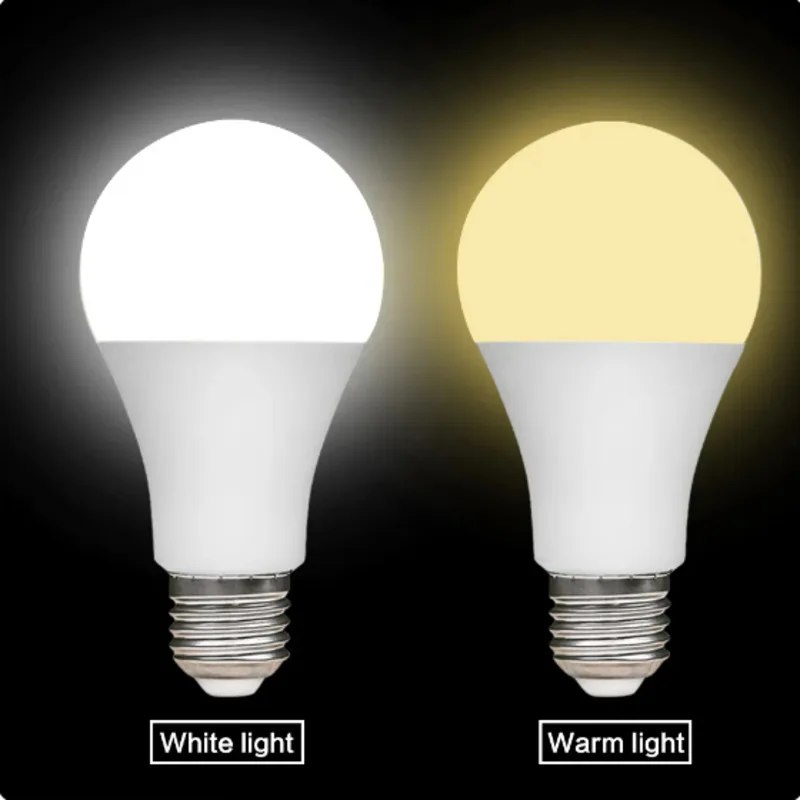 Quente Branco LED Lâmpada de Emergência, Bateria Recarregável Luz, Iluminação Inteligente, Economia de Energia, 7, 9, 12, 15W, E26, 27, 100-240V,