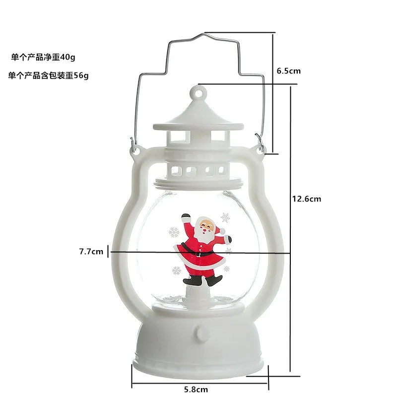 Christmas Lantern, Retro Christmas Mini Lantern Hanging LED Small Oil Light Electric Lantern Oil Lamp for Stage Decoration