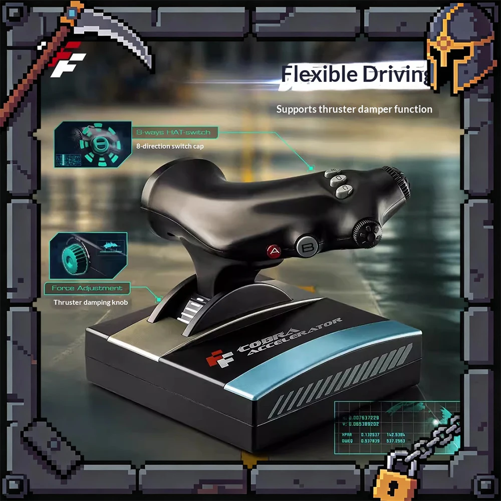 

Игровой джойстик FLASHFIRE V5 Accelerator для ПК, военный авиасимулятор, тренажер гражданской авиации, подарок для любителей авиации