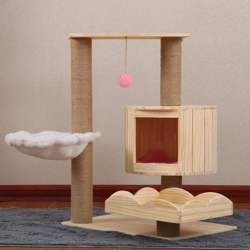 

Small cat climbing frame, sword hemp rope nest, multi-functional pet supplies combination nest, pet toy rack