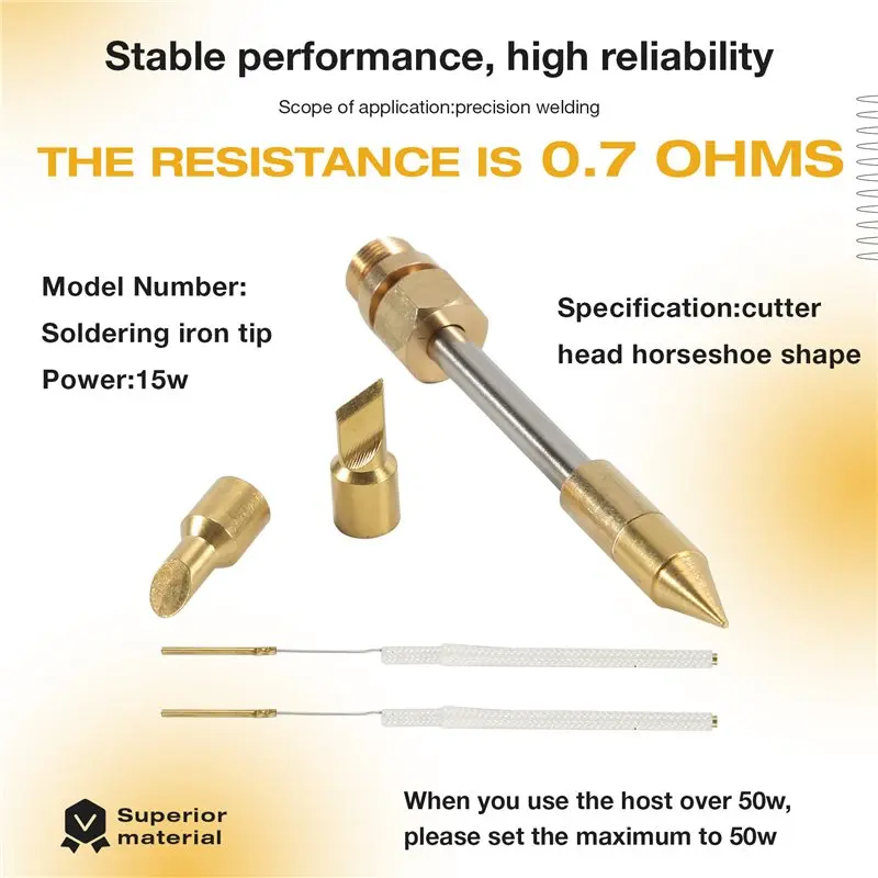 A44Z-510 Interface Soldering Iron Tip USB Soldering Iron Tip Welding Tool 15W Cutter Head Horseshoe Shape Welding Tools