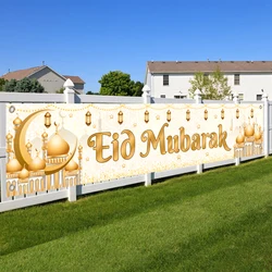 Eid Mubarak Outdoor Banner Flag Ramadan Decoration For Home 2025 Islamic Muslim Party Decor Gifts Ramadan Kareem Eid Al-Adha