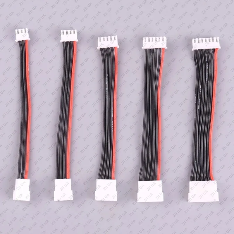 10PCS/lot 100mm 200mm 2s-6s LiPo Battery Charging Extension Line/wire/connector 22AWG Male and Female Balancer Silicone Cable
