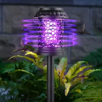Solar Mosquito Light Household Electric Shock Type Purple Light Mosquito Lamp Outdoor Waterproof Garden Mosquito Repellent Light