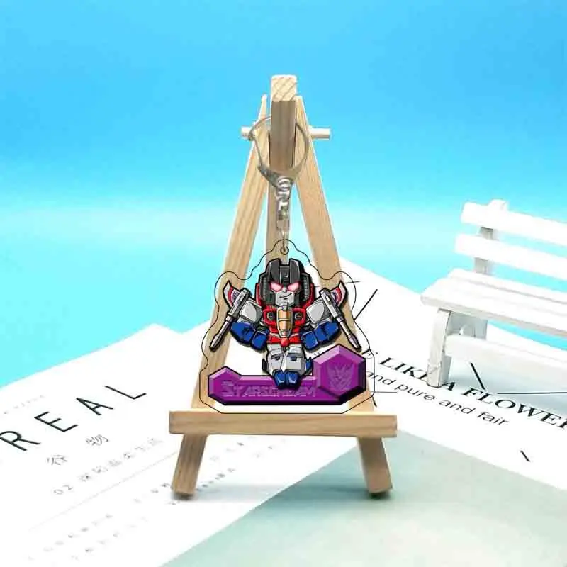 5.  5 cm Transformacje - Gadżety: Optimus Prime, Bumblebee, Megatron, Akrylowe Breloczki z Zawieszkami - Prezent