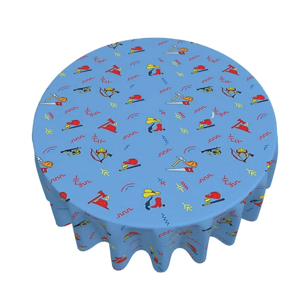 

Детская игровая кукла Чаки-убийца Good Guys, водонепроницаемая круглая скатерть, скатерть для кухонных мероприятий, чехол для обеденного стола 60 дюймов