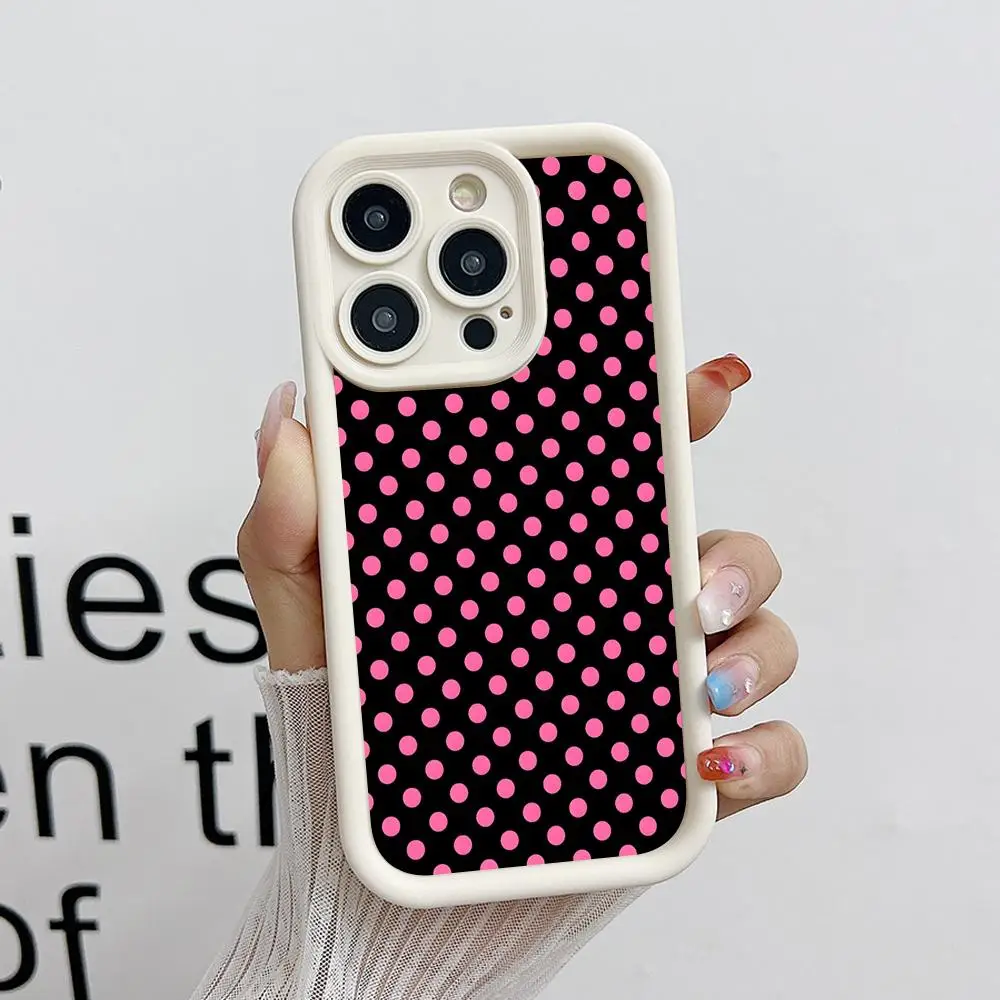 

Розовый чехол-накладка с сердечками для iPhone 17 16 15 14 13 12 11 Air Pro Max Plus, утолщенный, из ТПУ, разноцветный, красивый, для мобильных телефонов
