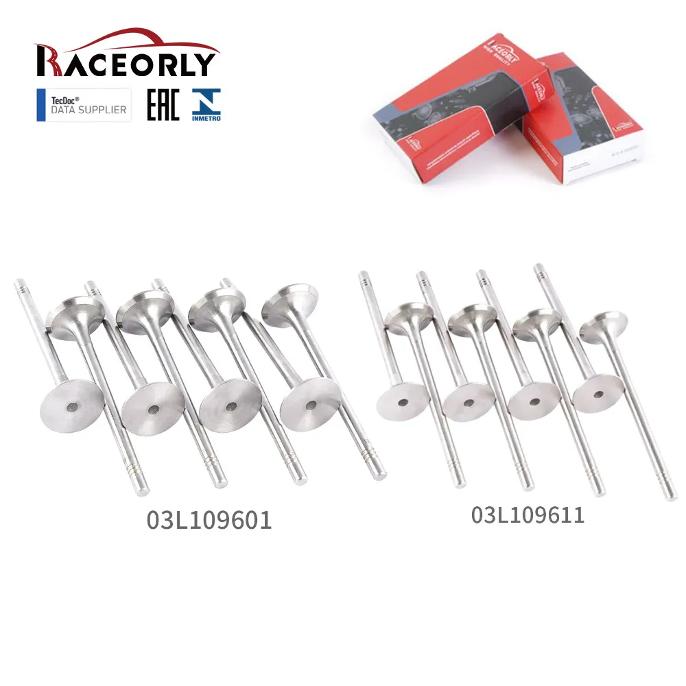 

RACEORLY Intake Exhaust Valve Set For VW Amarok Tiguan 2.0TDI CDB 03L109611 /01