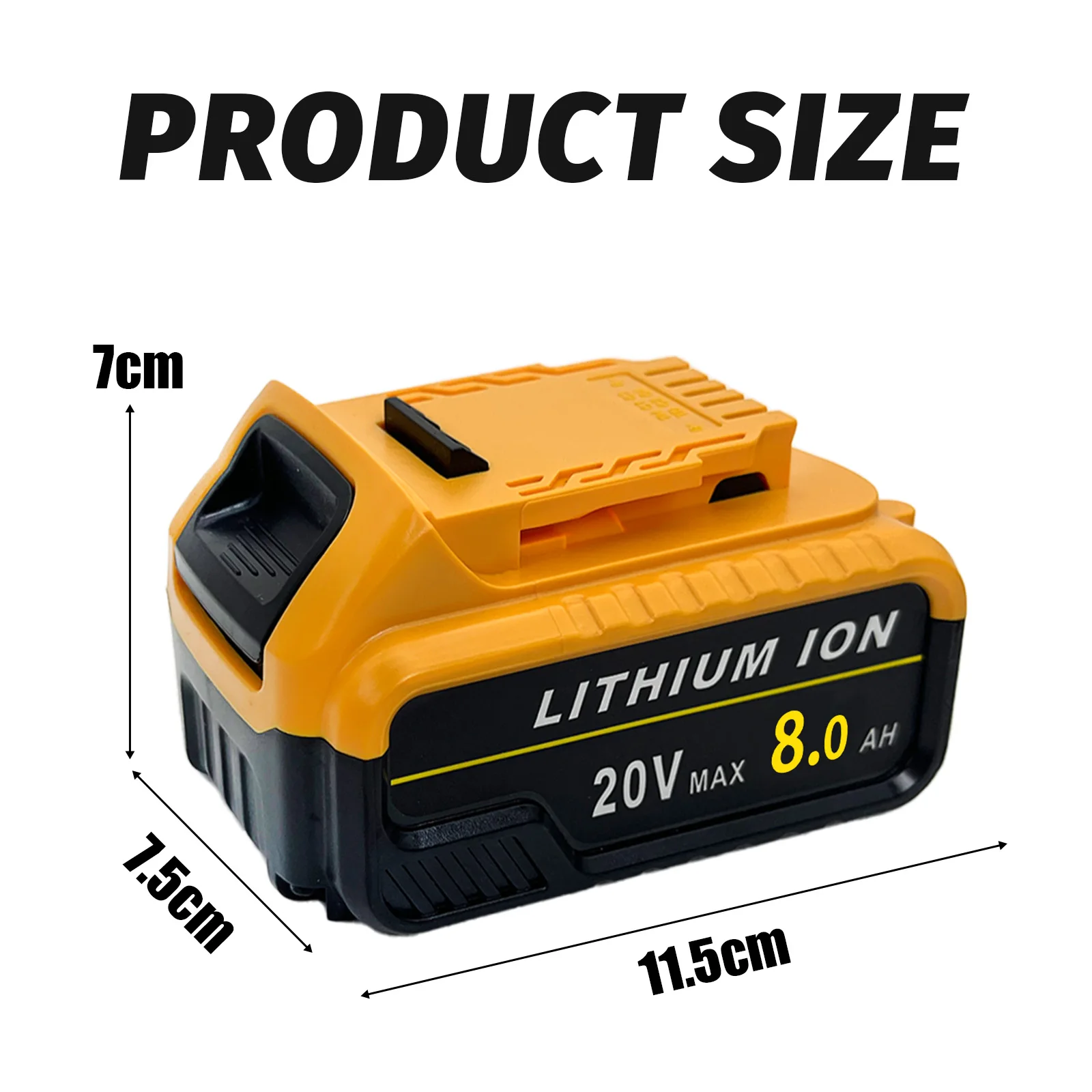 Batterie de remplacement pour Deobct 20V MAX, outils électriques sans fil, série Deobct, 8 paquets, 8000 mAh, DCB205 Eddie Ion, mise à niveau