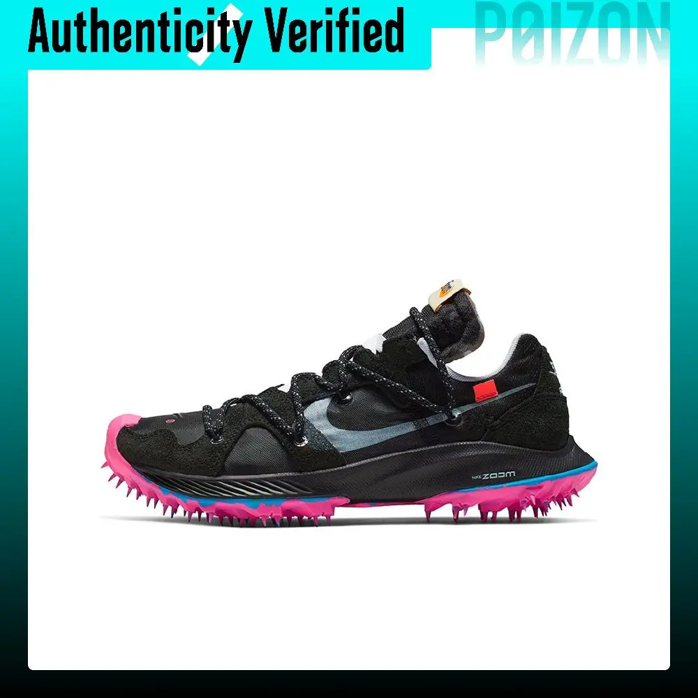 OFF-WHITE X Nike Air Zoom Terra Kiger 5 Running Shoes Women's Low-top Black/Pink CD8179-001