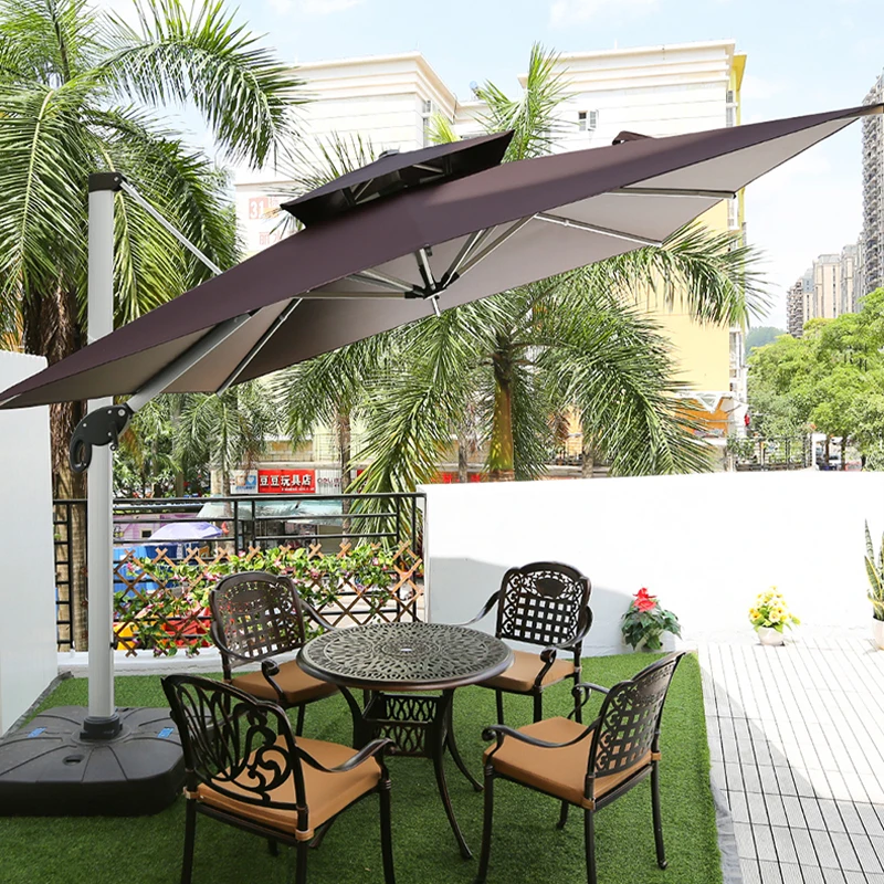 

Luxury Outdoor Courtyard Umbrella With UV Protection Villa Hotel Restaurant Sun Parasol Rainproof Garden Terrace Umbrella
