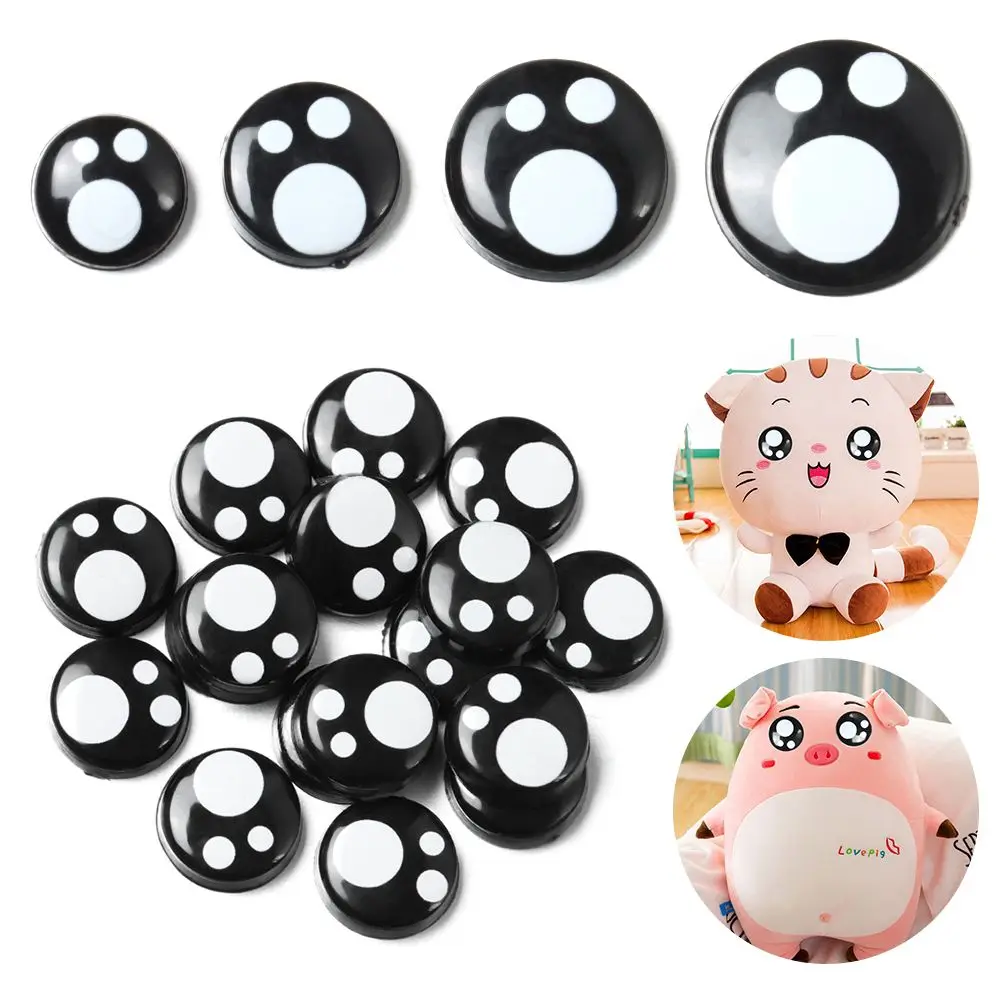 20/40 pçs 8-14mm crianças brinquedos diy boneca animal fantoche artesanato olhos de segurança boneca de pelúcia acessórios para urso branco