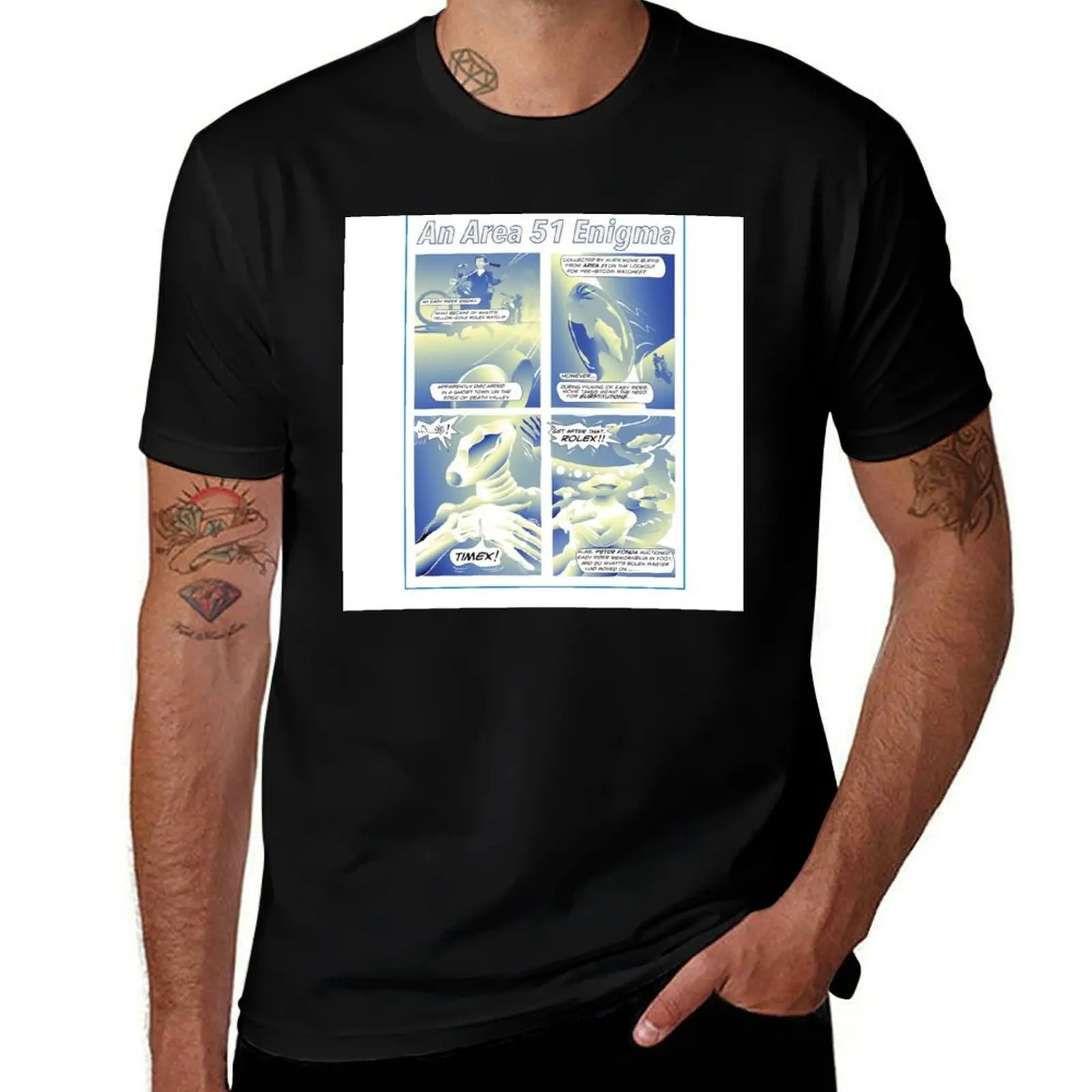 

An Area 51 Enigma T-Shirt football t shirt vintage t shirts oversizeds Short sleeve tee mens graphic t-shirts funny