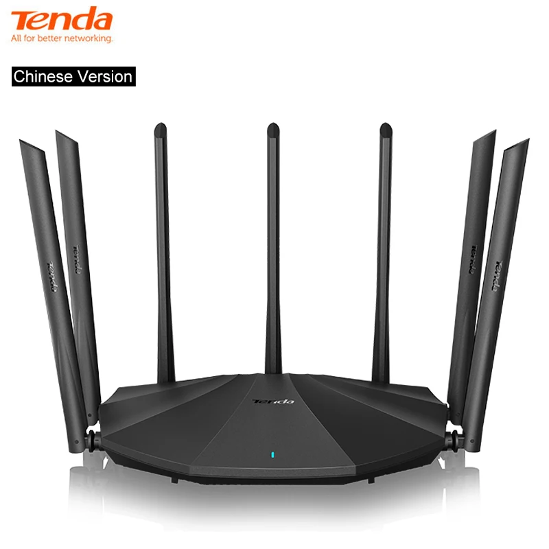 

Wi-Fi роутер Tenda AC23 AC2100, гигабитный, двухдиапазонный (2.4 и 5 ГГц), 2033 Мбит/с, с 7 антеннами, китайская версия