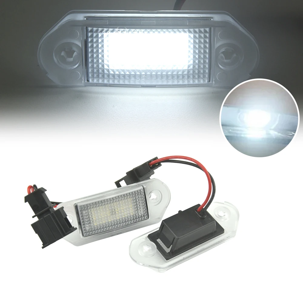2Pcs LED Car License Number Plate Light Lamp Bulbs Auto Illumination For VW Golf mk3 Gol 2 3 Vento A3 Jetta mk3 Skoda Octavia I