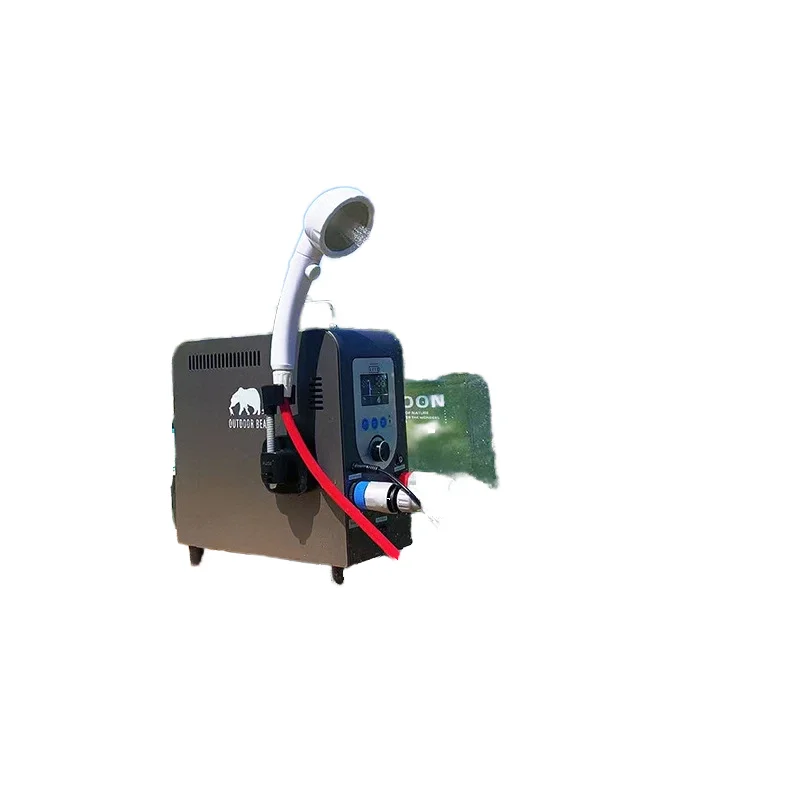 Outdoor Camping Intelligent Constant Temperature Portable Gas Flue Type Water Heater Shower Device for Self-Driving