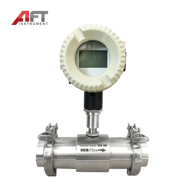 DN100 flow meter precision sensor counter for fuel oil liquid intelligent threaded type turbine flowmeter