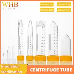 Centrifuge Tube Micro Scale 0.2ml 1.5ml 2ml 15ml 25ml 50ml Test Tube For Bio Experiment Macaron Tube Caps For Easy Distinguish