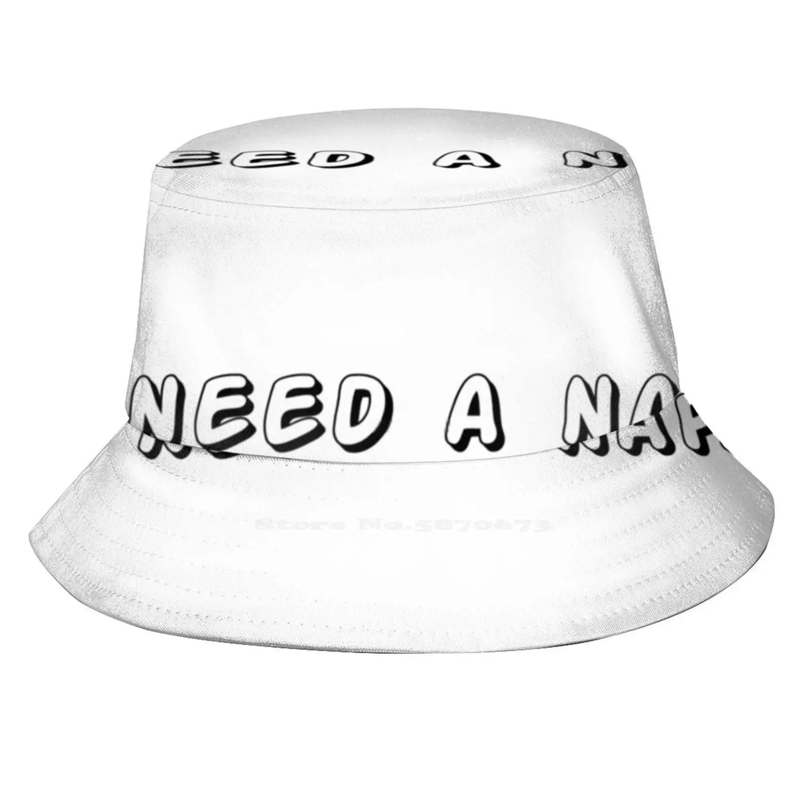 I Need A Nap Pattern Design Printed Travel Bucket Hats Need Naptime Sleeping Sleepy Nap Queen Tired Lazy Good Night Bedtime