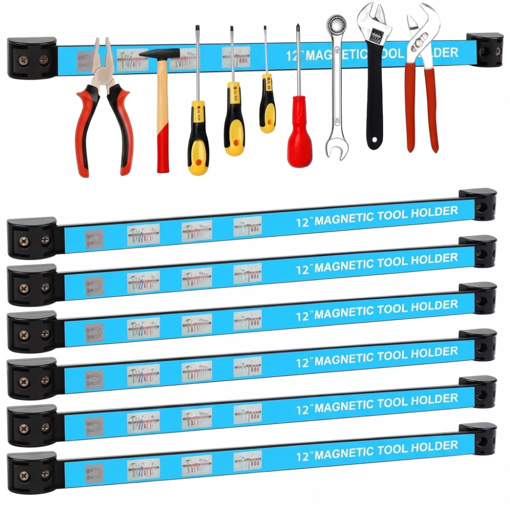 Heavy Duty Magnetic Tool Holder Bar Long Strip Metal Organizer Rack For Garage Workshop Workbench Hardware Storage Solutions