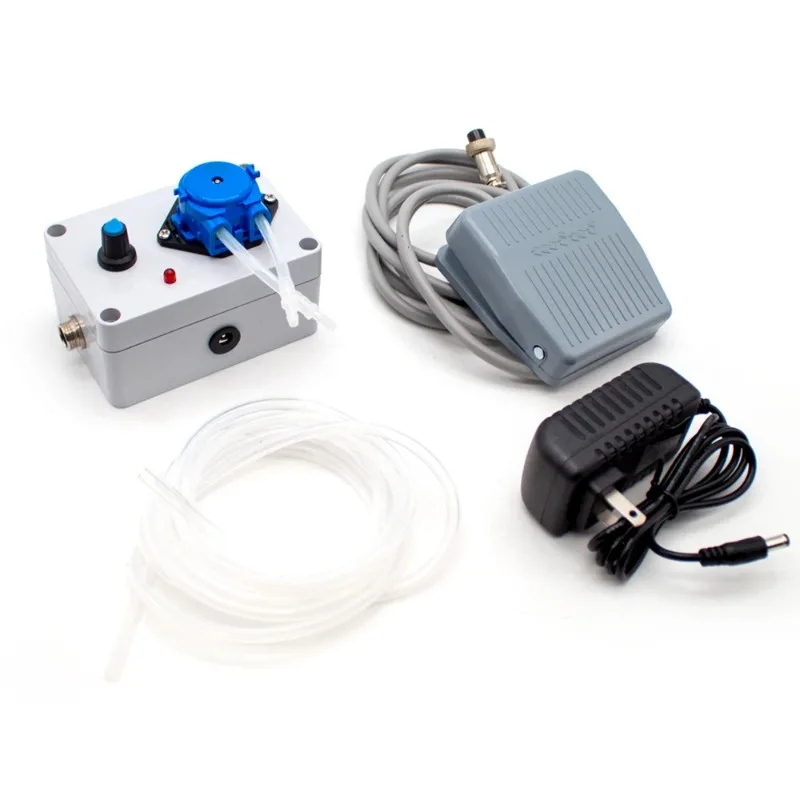 Micro Peristaltic Pump Laboratory Food Grade Self-Priming Pump Circulating Metering Pump 10-70ML/MIN Adjustable with Foot Switch
