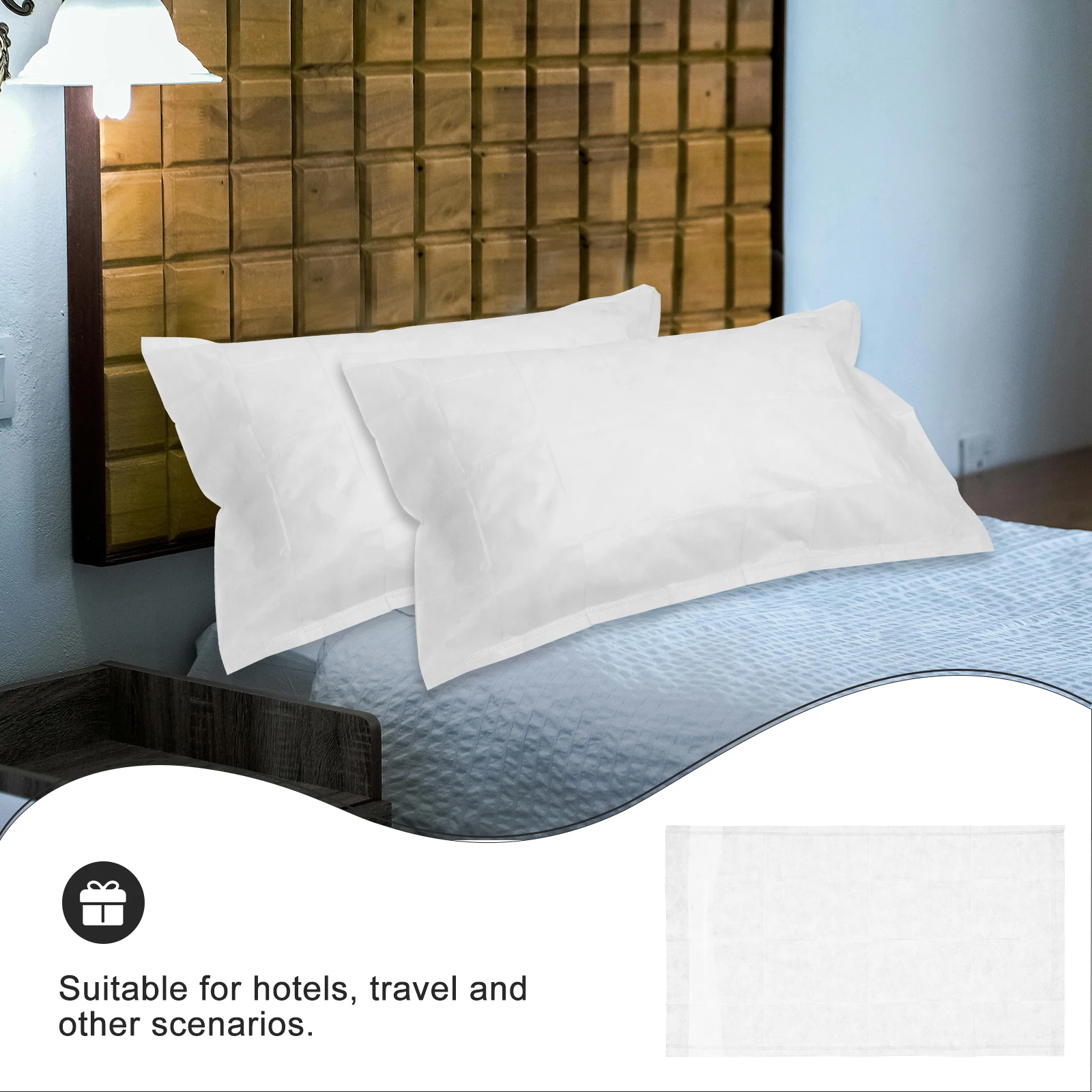 

50 Pcs Disposable Pillowcase Non Woven Fabric Spa Massage Bed Safety Body Multi Function Hotel Travel Covers Pillow Case