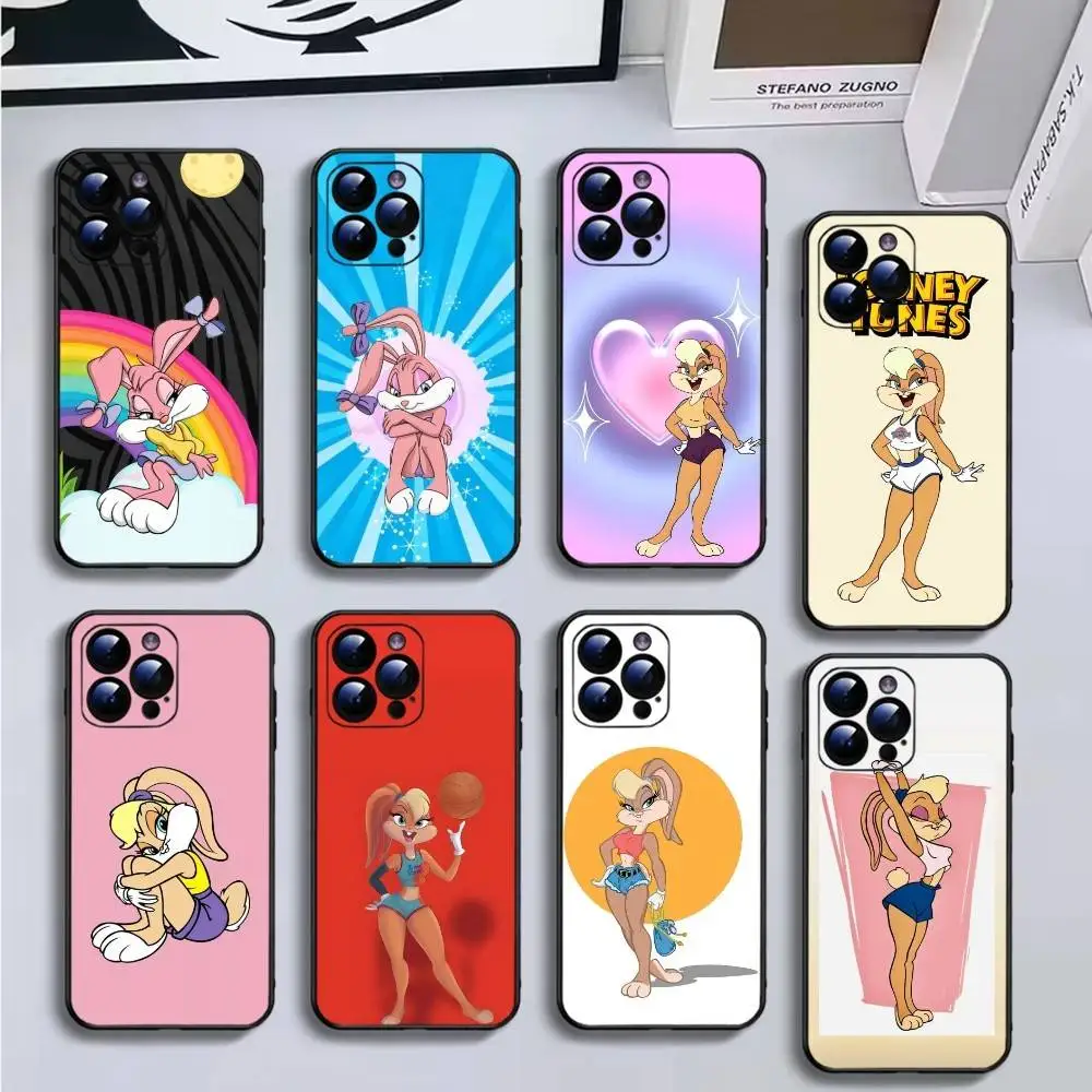 

Lola B-Bunny Phone Case For iPhone16,15,14,13,12,11 Plus,Pro Max,XS,X,XR,SE,Mini,8,7,Soft Black Cover