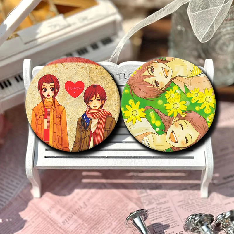 Koizumi Risa,Otani Atsushi Cartoon Badge Romance Anime Lovely Complex Brooch Backpack Bag Ornament