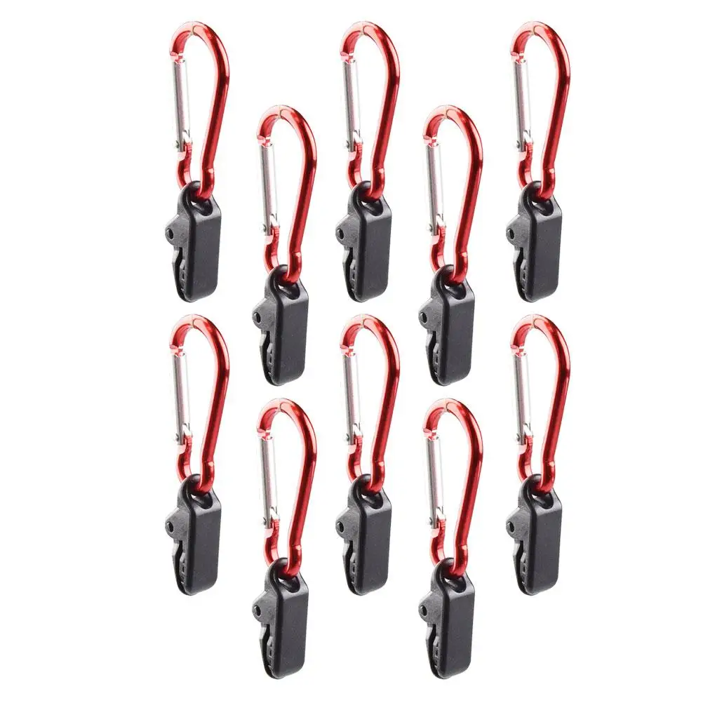 10 Tent Clips Set Heavy Duty Teeth Strong Grip Camping Outdoor BBQ Tarp Tent Fixing Hooks Durable Plastic