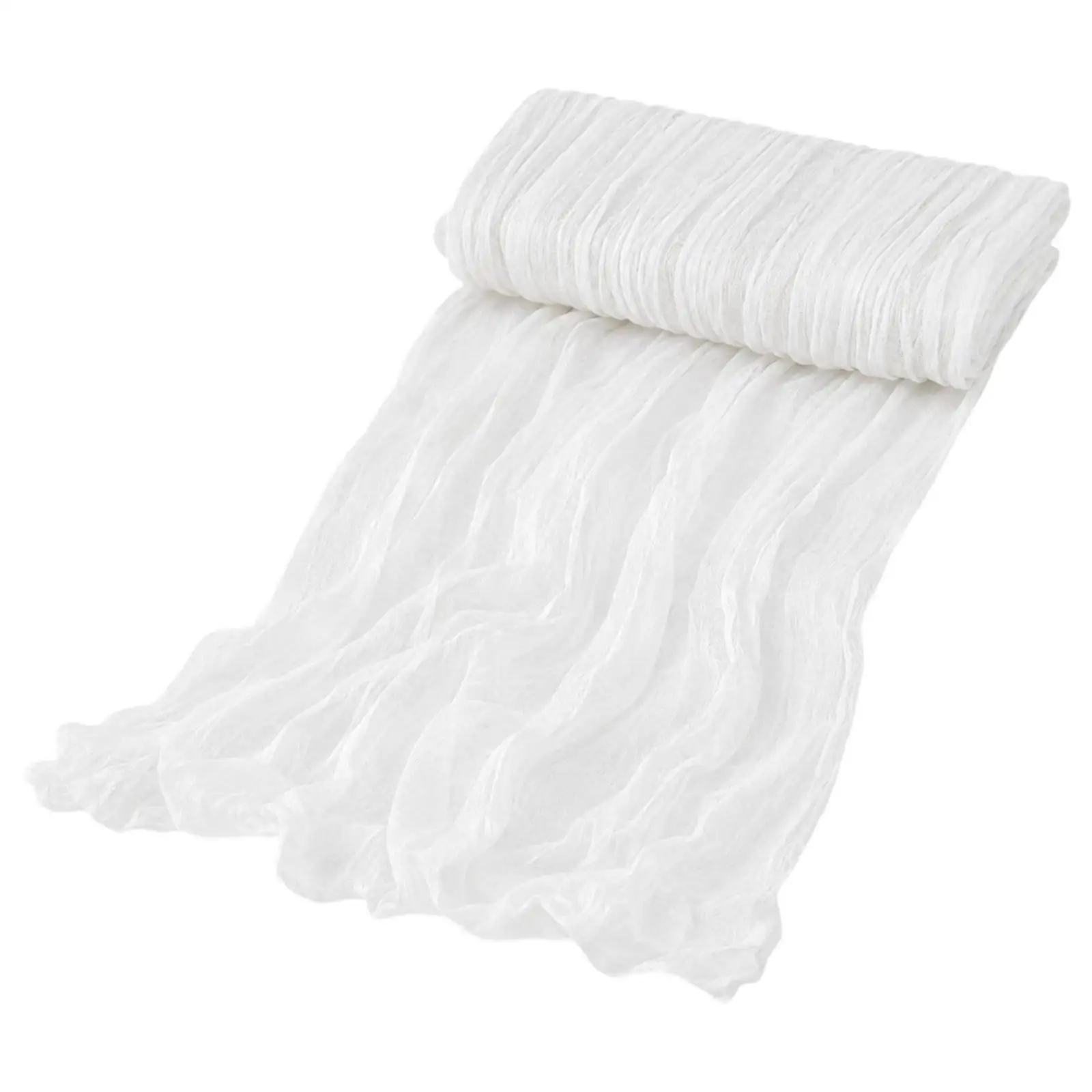 Boho Lace Tablecloth Rectangular Gauze Runner for Wedding Banquet Decoration Elegant Table Dressing Polyester