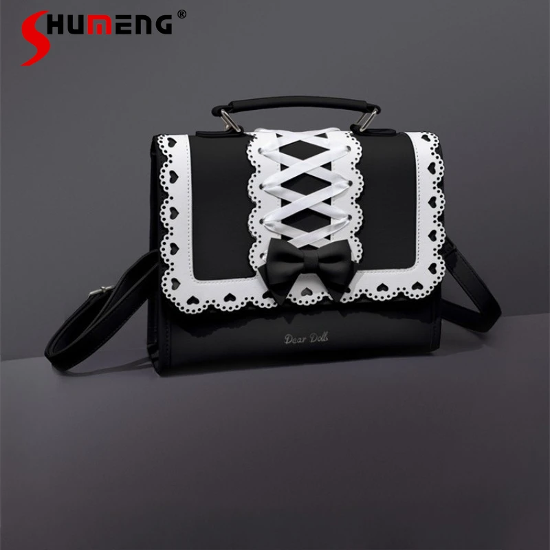 

Japanese Original Lolita Mine Series Ladies Shopping Bags Unique Design Antique Doll Luxurious Bag Sweet Cut Girl Shoulder Bags