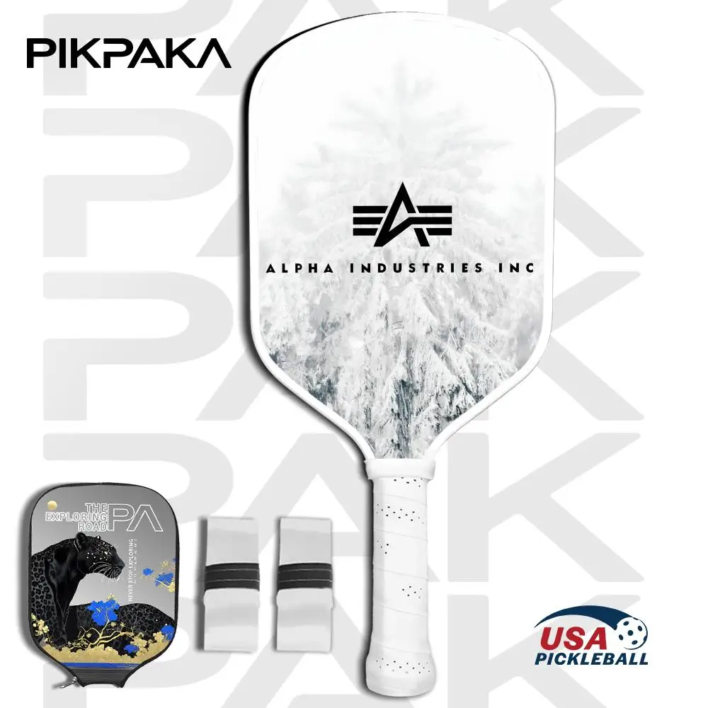 A_AlpHA IndustrieS Набор весел для пиклбола, легкая ракетка из стекловолокна, 13 мм, сотовый сердечник, одобренная USAPA, для мощности и вращения