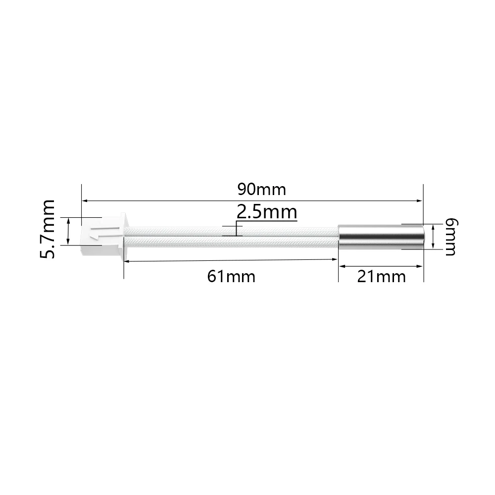 3pcs 24V 40W 90mm CR-6 SE Cartridge Heater XH2.54 Terminal 3D Printer Parts Hotend 24V 40W Heating Rod XH2.54 Heater For CR6 SE