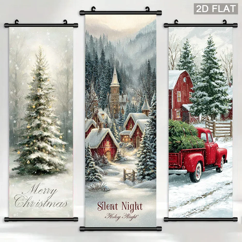 VIKAMA Ugly Christmas Sweater Canvas Wall Art Funny Holiday Party Framed Prints for Home Xmas Winter Decor
